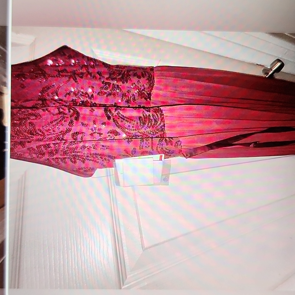 David's Bridal Burgundy Maxi Dress - Picture 11 of 11